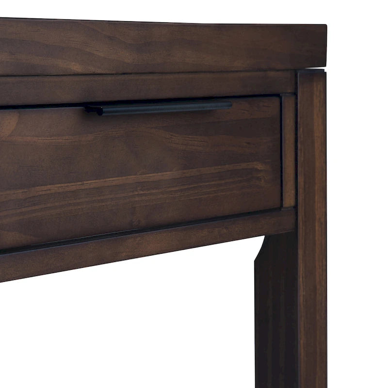 60" Solid Wood Office Desk 2 Side Drawers Keyboard Tray Ball Bearing Glides 24"D x 60"W x 31.5"H Contemporary Home Executive Desk