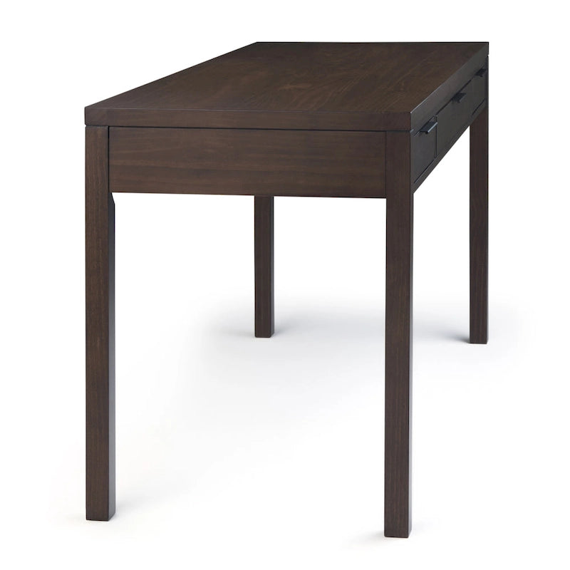 60" Solid Wood Office Desk 2 Side Drawers Keyboard Tray Ball Bearing Glides 24"D x 60"W x 31.5"H Contemporary Home Executive Desk