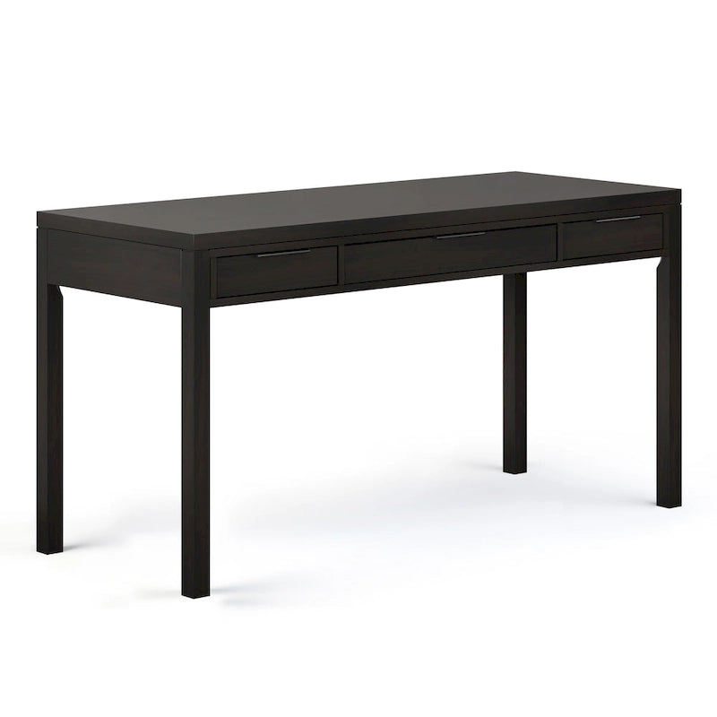 60" Solid Wood Office Desk 2 Side Drawers Keyboard Tray Ball Bearing Glides 24"D x 60"W x 31.5"H Contemporary Home Executive Desk