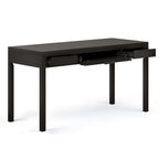 60" Solid Wood Office Desk 2 Side Drawers Keyboard Tray Ball Bearing Glides 24"D x 60"W x 31.5"H Contemporary Home Executive Desk