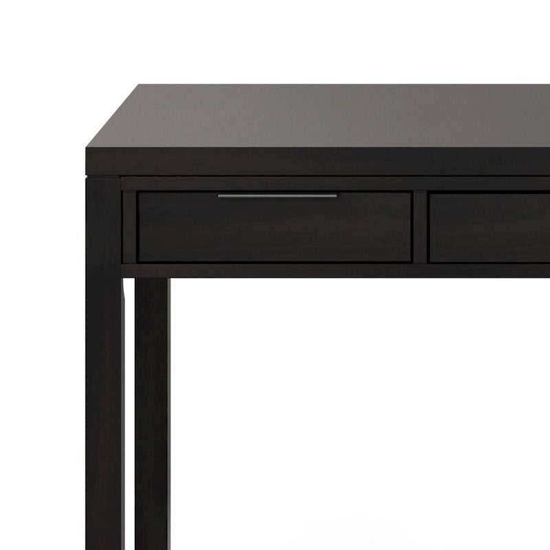 60" Solid Wood Office Desk 2 Side Drawers Keyboard Tray Ball Bearing Glides 24"D x 60"W x 31.5"H Contemporary Home Executive Desk