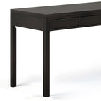 60" Solid Wood Office Desk 2 Side Drawers Keyboard Tray Ball Bearing Glides 24"D x 60"W x 31.5"H Contemporary Home Executive Desk