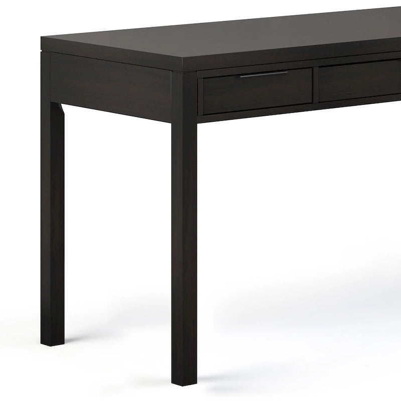60" Solid Wood Office Desk 2 Side Drawers Keyboard Tray Ball Bearing Glides 24"D x 60"W x 31.5"H Contemporary Home Executive Desk
