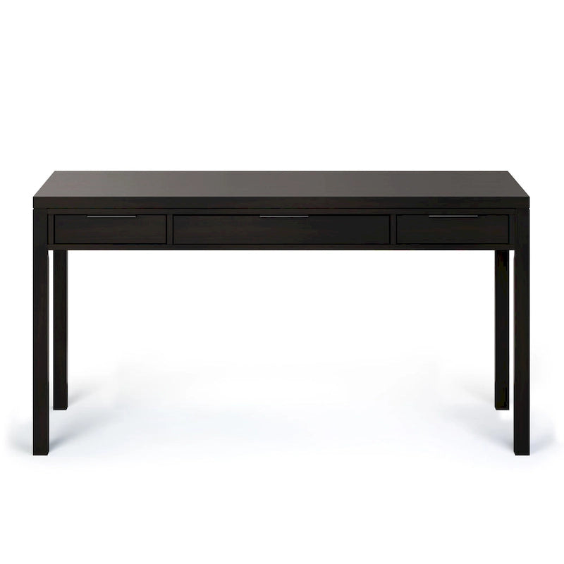 60" Solid Wood Office Desk 2 Side Drawers Keyboard Tray Ball Bearing Glides 24"D x 60"W x 31.5"H Contemporary Home Executive Desk