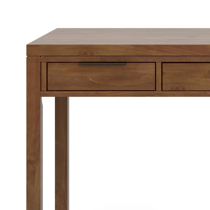 60" Solid Wood Office Desk 2 Side Drawers Keyboard Tray Ball Bearing Glides 24"D x 60"W x 31.5"H Contemporary Home Executive Desk
