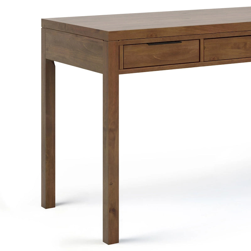 60" Solid Wood Office Desk 2 Side Drawers Keyboard Tray Ball Bearing Glides 24"D x 60"W x 31.5"H Contemporary Home Executive Desk