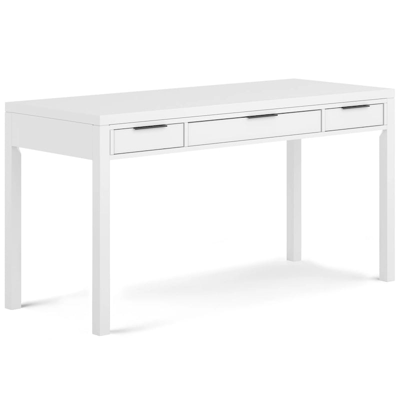 60" Solid Wood Office Desk 2 Side Drawers Keyboard Tray Ball Bearing Glides 24"D x 60"W x 31.5"H Contemporary Home Executive Desk