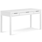 60" Solid Wood Office Desk 2 Side Drawers Keyboard Tray Ball Bearing Glides 24"D x 60"W x 31.5"H Contemporary Home Executive Desk