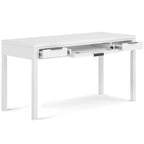 60" Solid Wood Office Desk 2 Side Drawers Keyboard Tray Ball Bearing Glides 24"D x 60"W x 31.5"H Contemporary Home Executive Desk