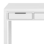 60" Solid Wood Office Desk 2 Side Drawers Keyboard Tray Ball Bearing Glides 24"D x 60"W x 31.5"H Contemporary Home Executive Desk