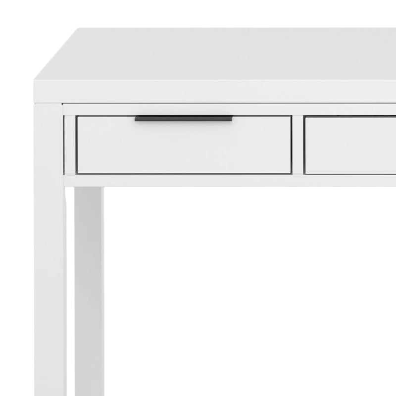 60" Solid Wood Office Desk 2 Side Drawers Keyboard Tray Ball Bearing Glides 24"D x 60"W x 31.5"H Contemporary Home Executive Desk