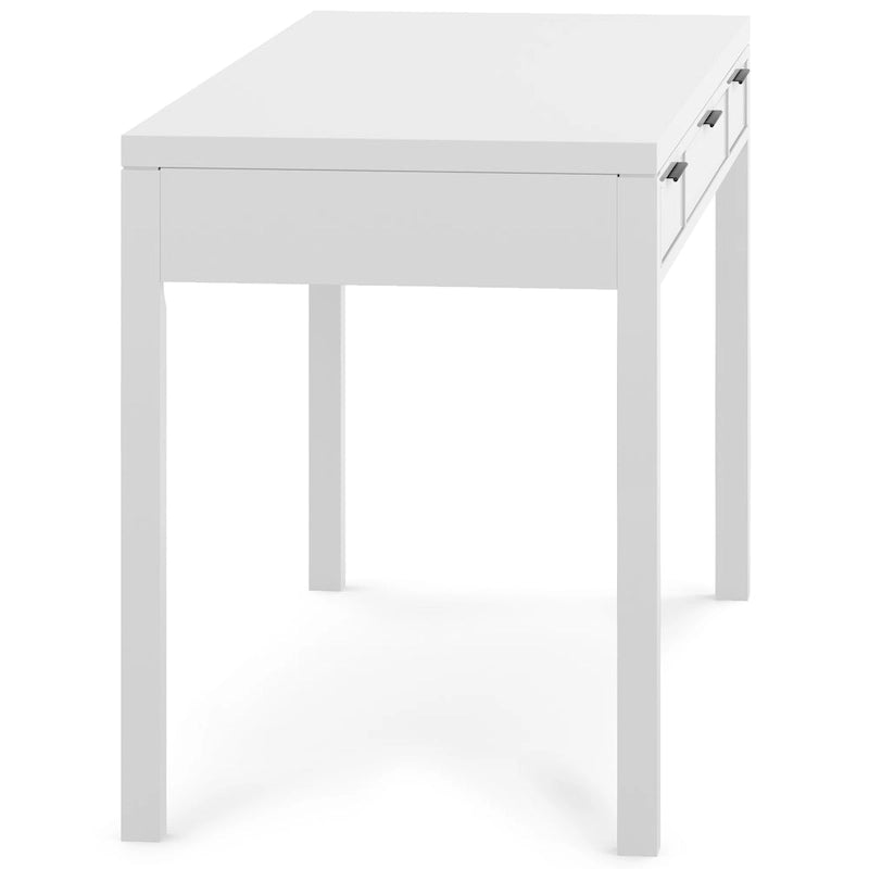 60" Solid Wood Office Desk 2 Side Drawers Keyboard Tray Ball Bearing Glides 24"D x 60"W x 31.5"H Contemporary Home Executive Desk