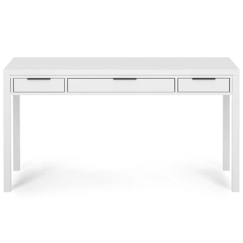 60" Solid Wood Office Desk 2 Side Drawers Keyboard Tray Ball Bearing Glides 24"D x 60"W x 31.5"H Contemporary Home Executive Desk