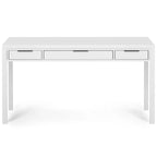 60" Solid Wood Office Desk 2 Side Drawers Keyboard Tray Ball Bearing Glides 24"D x 60"W x 31.5"H Contemporary Home Executive Desk