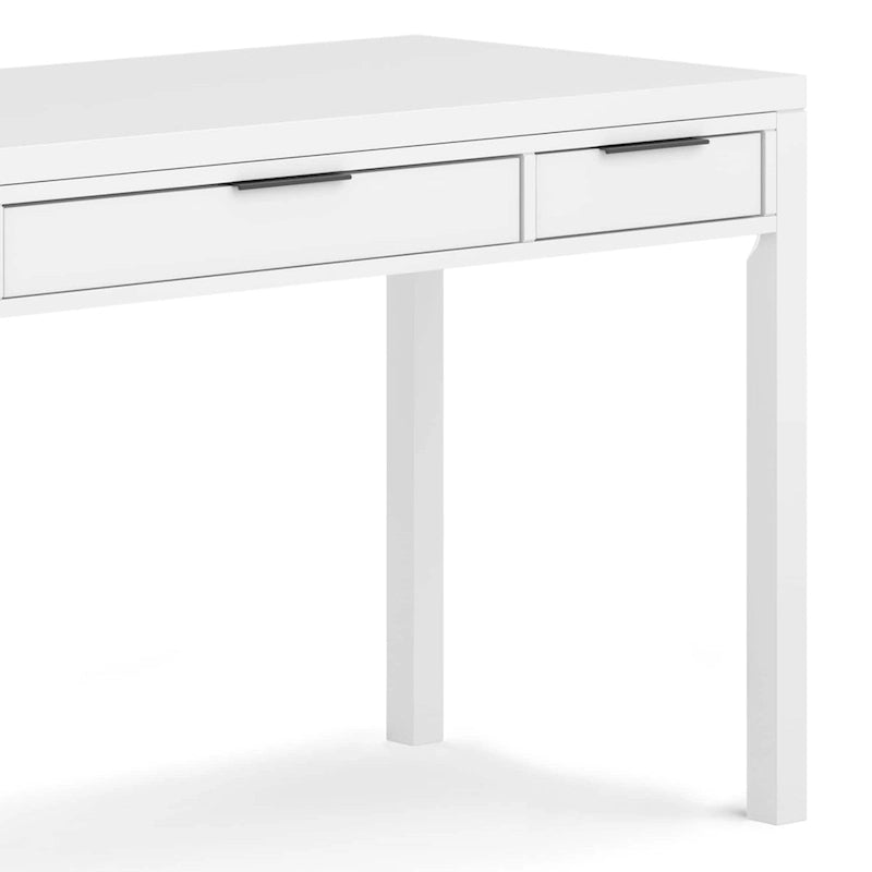 60" Solid Wood Office Desk 2 Side Drawers Keyboard Tray Ball Bearing Glides 24"D x 60"W x 31.5"H Contemporary Home Executive Desk