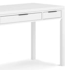 60" Solid Wood Office Desk 2 Side Drawers Keyboard Tray Ball Bearing Glides 24"D x 60"W x 31.5"H Contemporary Home Executive Desk