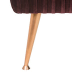 Contemporary Velvet Bench 60"W x 21"D x 18"H - Giotto Shale Upholstered Seating with Brass Capped Legs for Living Room