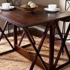 Espresso Counter Height Convertible Table | Foldable Console to Dining Desk | Seats 2-4 | Engineered Wood | 46.25"W x 37"H