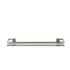 Organize It All Glass Shelf with Rail in Nickel - 23.00 x 5.50 x 2.00