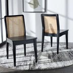 Coastal Rattan Dining Chair Set of 2 | Natural Finish | 18.9"W x 22.3"D x 33.9"H | Comfortable Seating