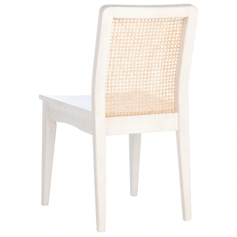 Coastal Rattan Dining Chair Set of 2 | Natural Finish | 18.9"W x 22.3"D x 33.9"H | Comfortable Seating