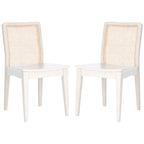 Coastal Rattan Dining Chair Set of 2 | Natural Finish | 18.9"W x 22.3"D x 33.9"H | Comfortable Seating