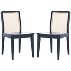 Coastal Rattan Dining Chair Set of 2 | Natural Finish | 18.9"W x 22.3"D x 33.9"H | Comfortable Seating