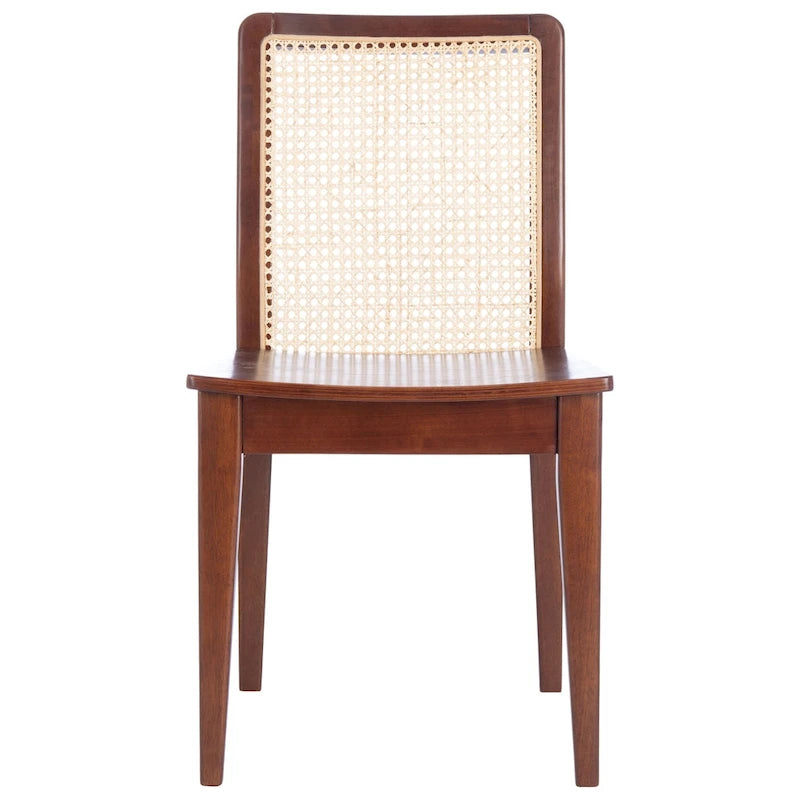 Coastal Rattan Dining Chair Set of 2 | Natural Finish | 18.9"W x 22.3"D x 33.9"H | Comfortable Seating