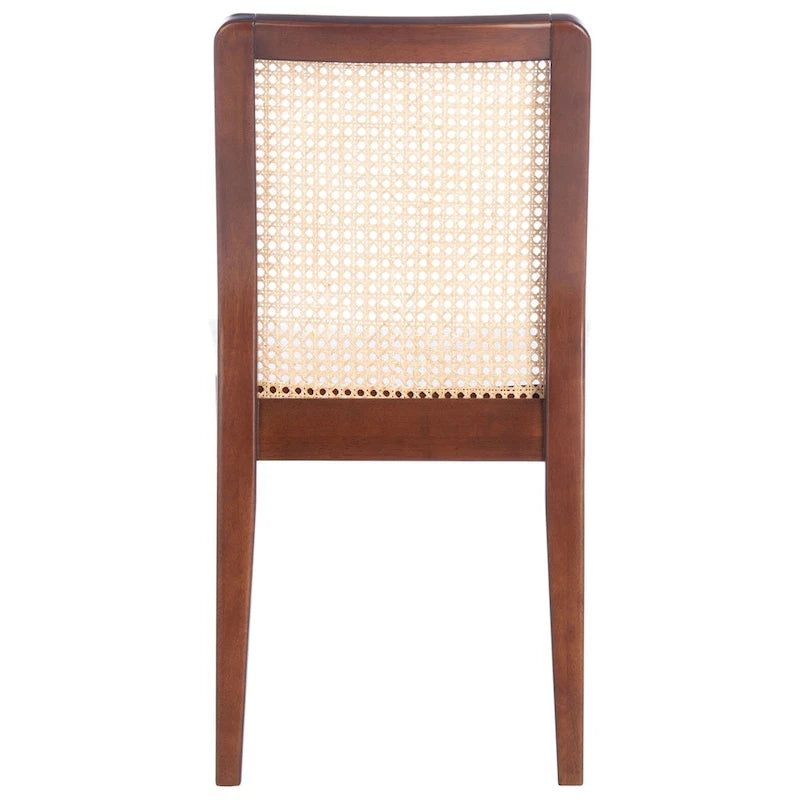 Coastal Rattan Dining Chair Set of 2 | Natural Finish | 18.9"W x 22.3"D x 33.9"H | Comfortable Seating