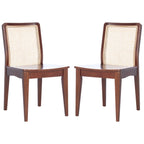 Coastal Rattan Dining Chair Set of 2 | Natural Finish | 18.9"W x 22.3"D x 33.9"H | Comfortable Seating