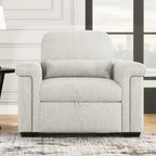 Living Room Lounger Chair 3 in 1 Convertible Sleeper Chair with Pillow
