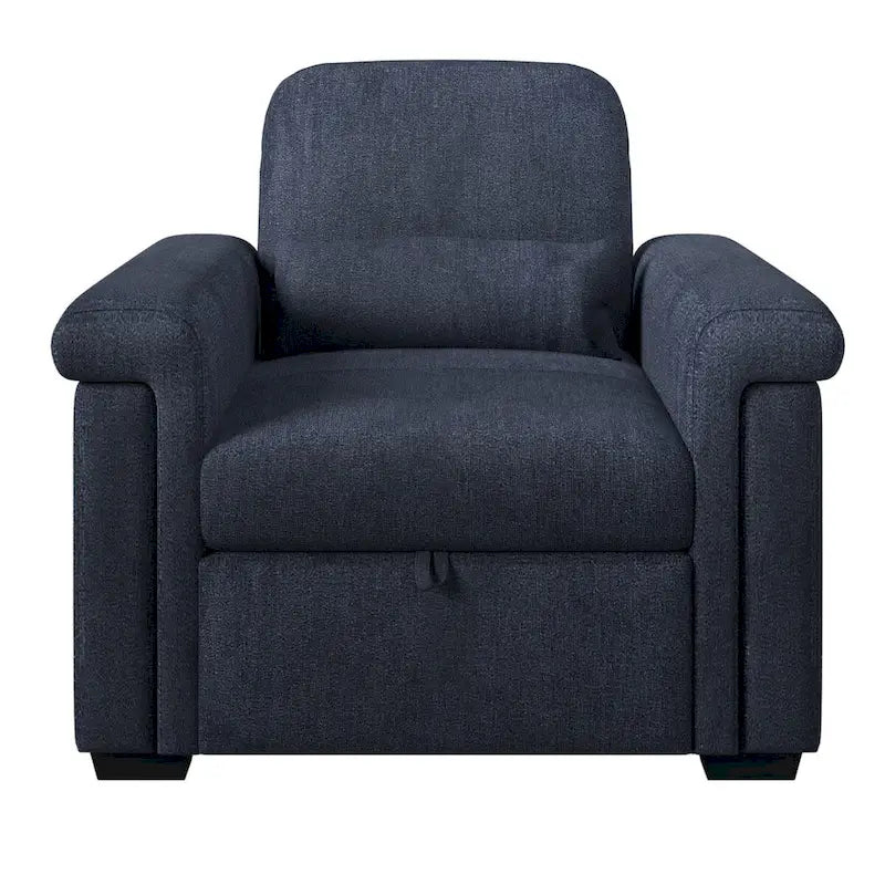 Living Room Lounger Chair 3 in 1 Convertible Sleeper Chair with Pillow