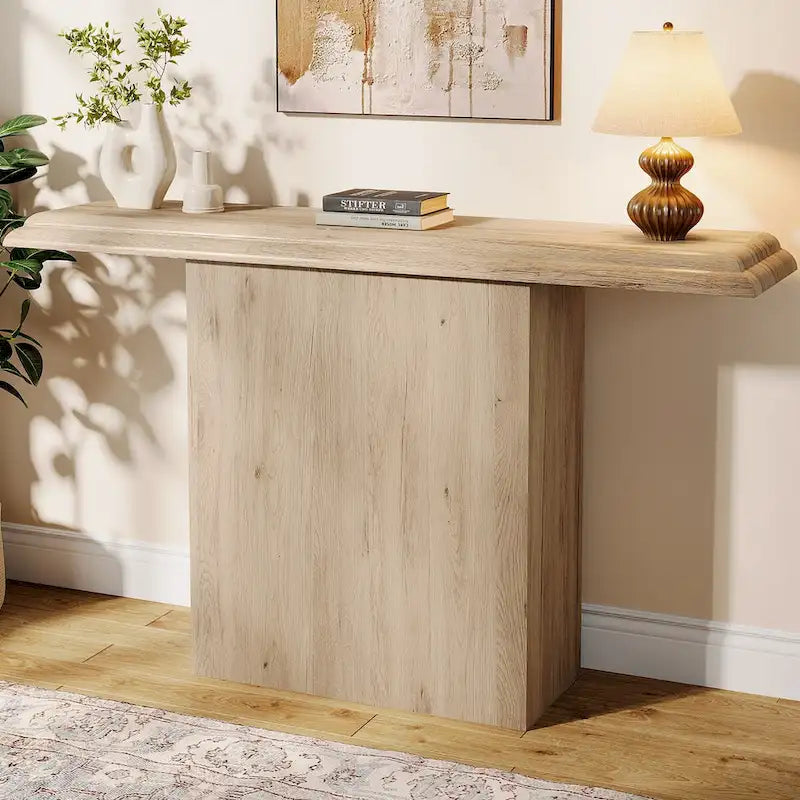 Console Table 41.33" Particle Board Entryway Hallway Sofa Accent Table Modern Simple Style Textured Finish 11.81"D x 31.49"H