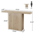 Console Table 41.33" Particle Board Entryway Hallway Sofa Accent Table Modern Simple Style Textured Finish 11.81"D x 31.49"H