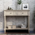 Daisy Series Console Table Traditional Design with Two Drawers and Bottom Shelf Acacia Mangium