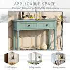 Daisy Series Console Table Traditional Design with Two Drawers and Bottom Shelf Acacia Mangium