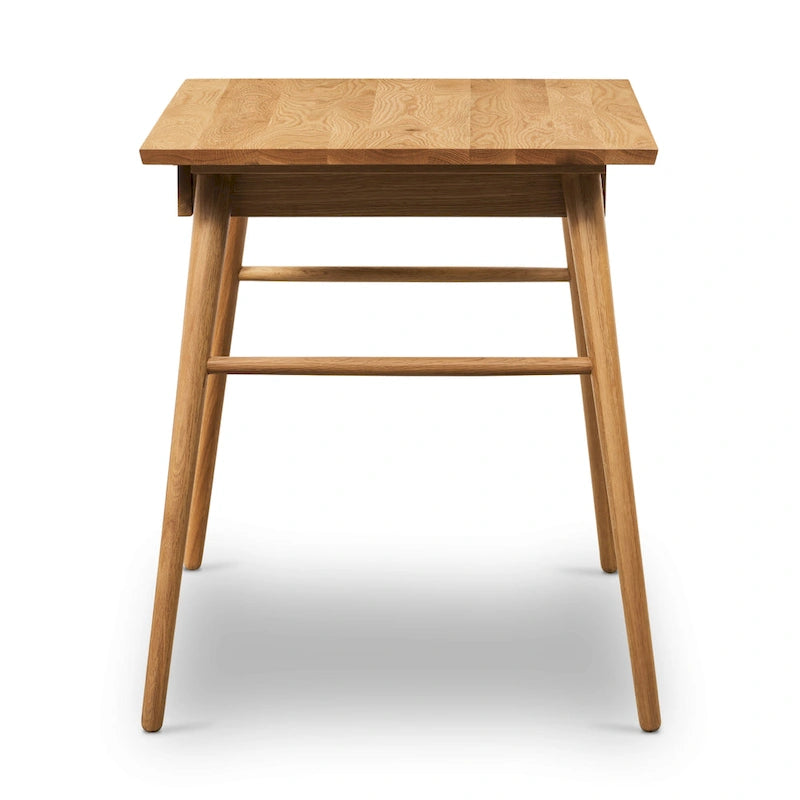Poly & Bark Etta Office Desk - Solid Wood with Two Softclose Drawers